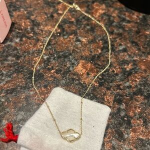 Elegant Gold Necklace with Mother of Pearl Pendant KENDRA SCOTT